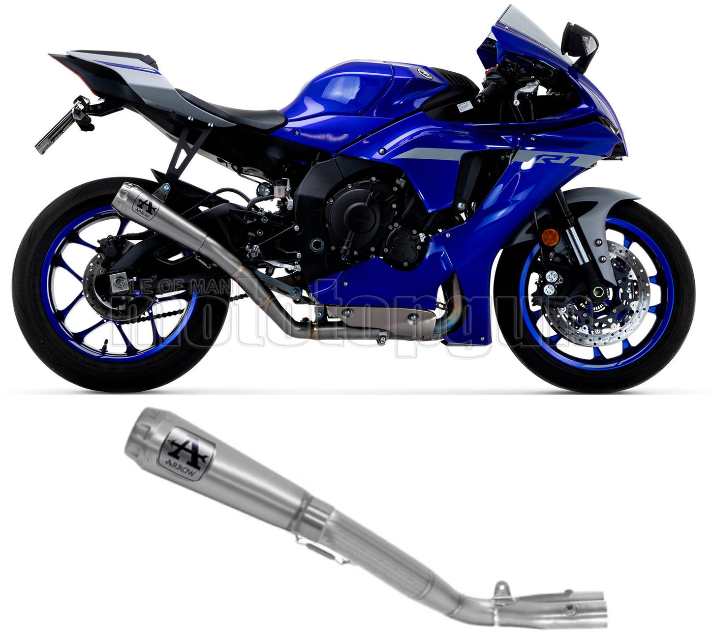 SCARICO COMPLETO OMOLOGATO CATALIZZATO ARROW PRO-RACE IN TITANIO CON FONDELLO IN TITANIO COMPATIBILE CON YAMAHA YZF 1000 R1 17/23