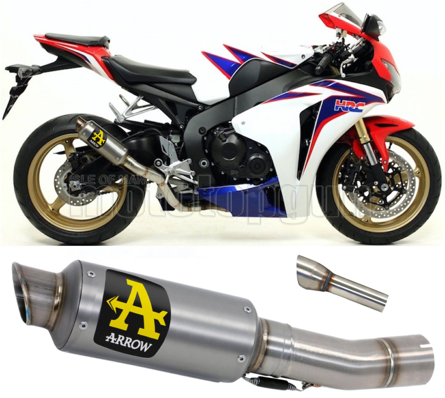 SCARICO COMPLETO OMOLOGATO CATALIZZATO ALTO ARROW GP2 GP-2 IN TITANIO CON FONDELLO IN TITANIO COMPATIBILE CON HONDA CBR 1000 RR 08/13