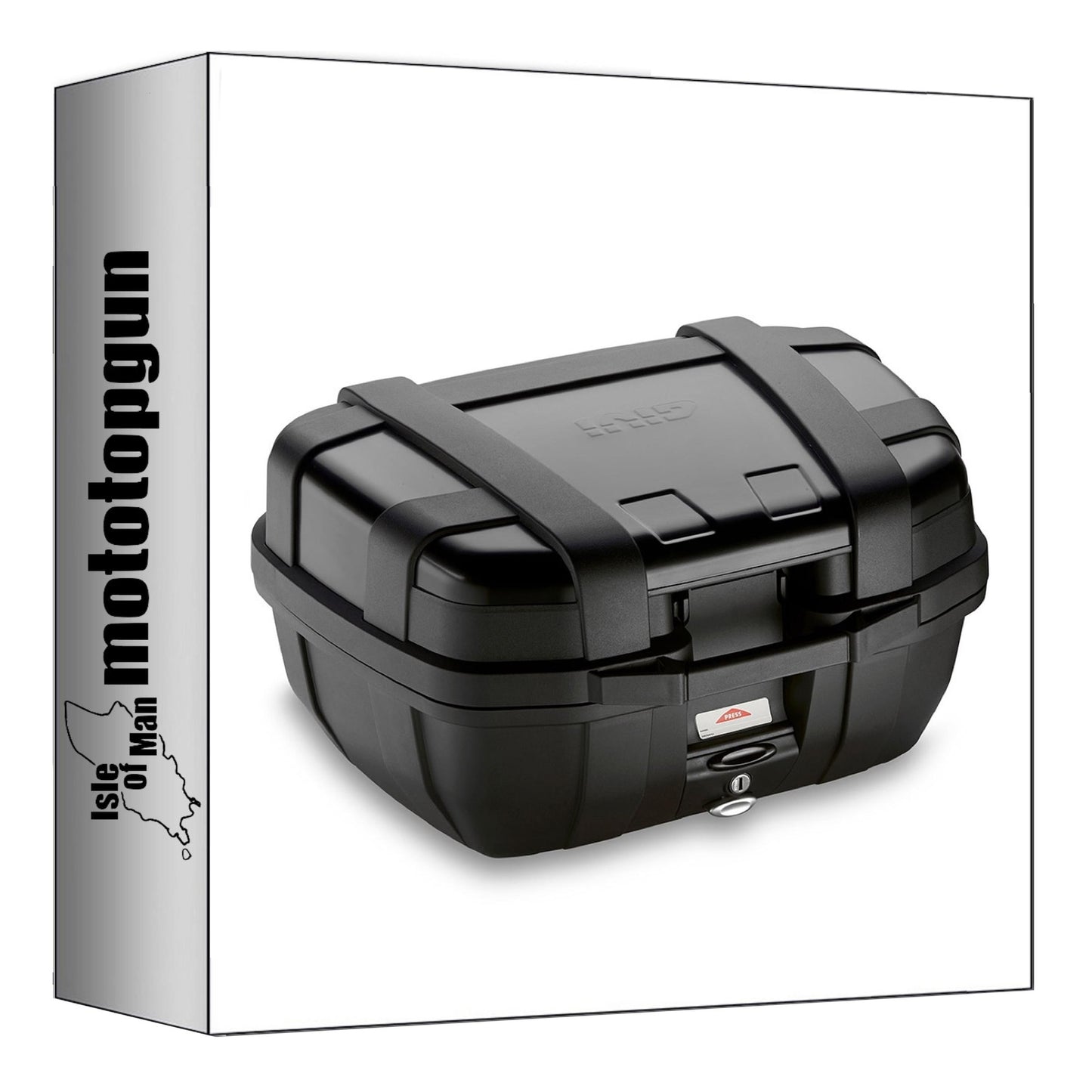 GIVI BAULETTO TRK52B MONOKEY TREKKER ALLUMINIO NERO 52 LT + ATACCO COMPATIBILE CON SUZUKI AN 250-400 BURGMAN 03/06