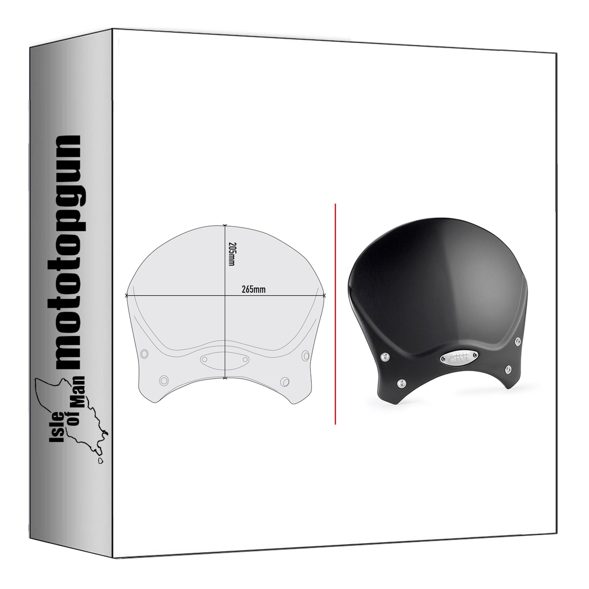 GIVI CUPOLINO RACE CAFE ALLUMINIO NERO 100ALB + ATACCO COMPATIBILE CON MOTO MORINI SEIEMMEZZO STR 650 22/24