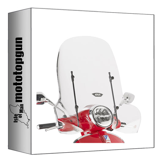 GIVI PARABREZZA TRASPARENTE 104A + ATACCO COMPATIBILE CON PIAGGIO GTS 310 SUPER 2025