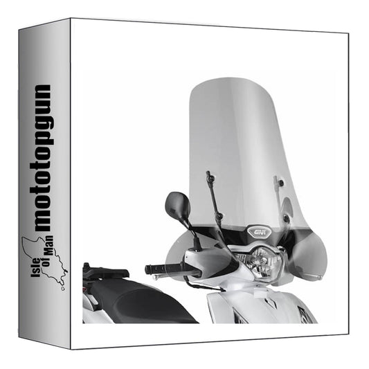GIVI PARABREZZA TRASPARENTE 1117A + ATACCO COMPATIBILE CON HONDA SH 125-150 I 17/19