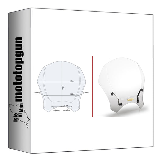 GIVI CUPOLINO UNIVERSALE TRASPARENTE 140A + ATACCO COMPATIBILE CON HONDA CMX 500 REBEL 17/19