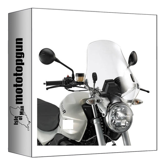 GIVI PARABREZZA TRASPARENTE 147A + ATACCO COMPATIBILE CON BMW R 1200 R 06/10