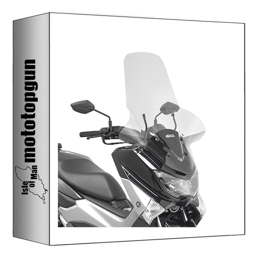 GIVI PARABREZZA TRASPARENTE 2123DT + ATACCO COMPATIBILE CON YAMAHA N-MAX 125-155 15/20