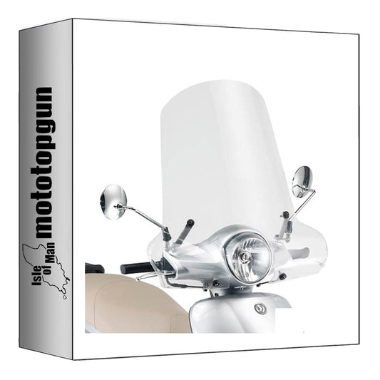 GIVI PARABREZZA TRASPARENTE 293A + ATACCO COMPATIBILE CON SYM SYM II 50-125 15/24