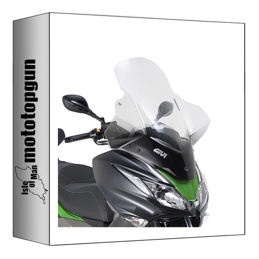 GIVI PARABREZZA TRASPARENTE 4111DT + ATACCO COMPATIBILE CON KAWASAKI J125 14/21