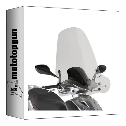 GIVI PARABREZZA TRASPARENTE 441A + ATACCO COMPATIBILE CON KYMCO AGILITY S 125 22/24
