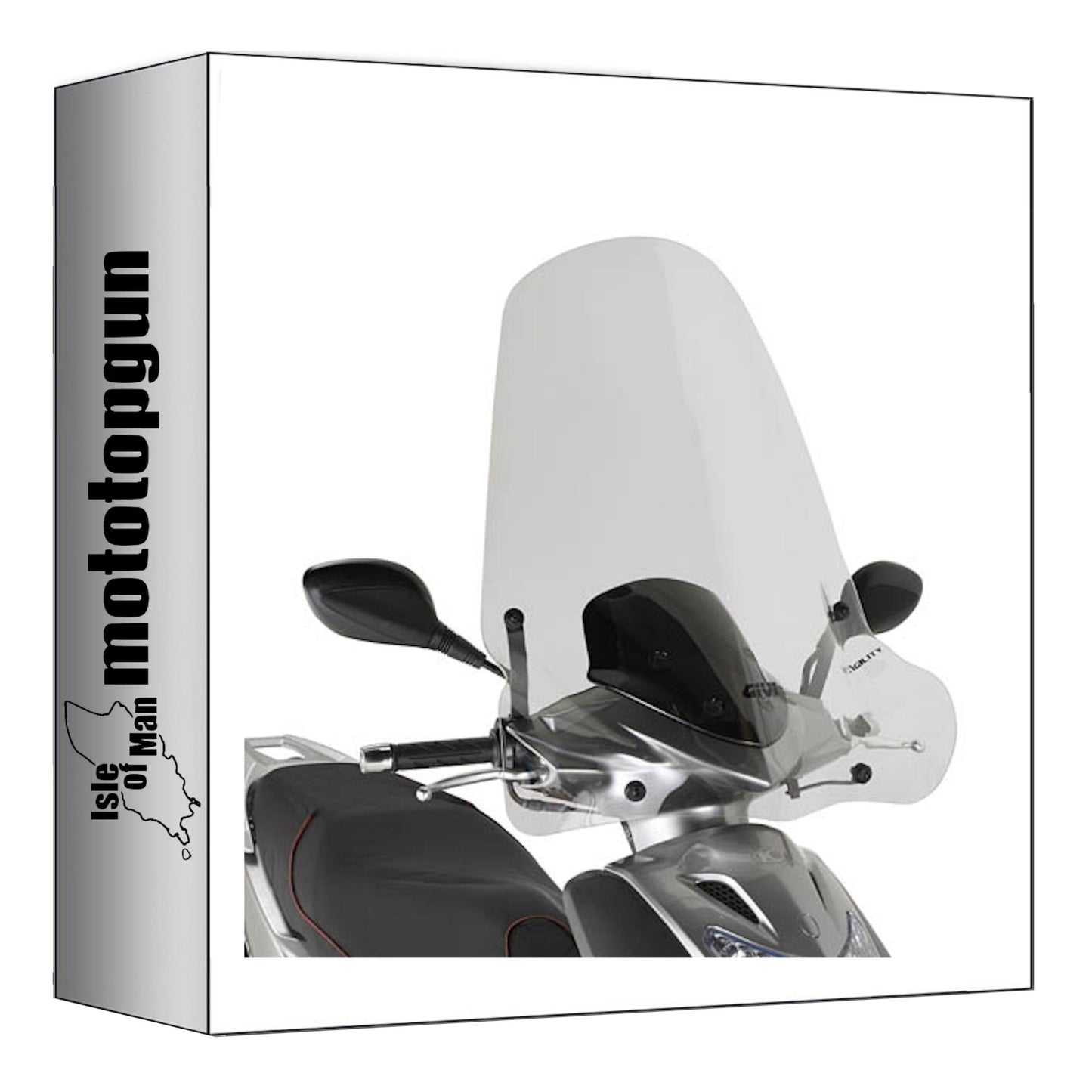 GIVI PARABREZZA TRASPARENTE 441A + ATACCO COMPATIBILE CON KYMCO AGILITY 150-200 R16+ 14/24