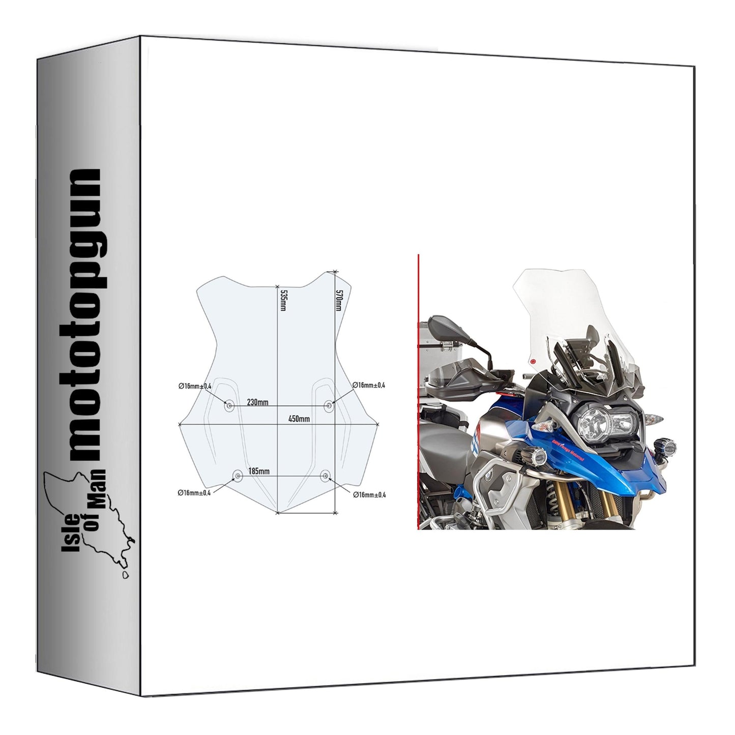GIVI CUPOLINO TRASPARENTE 5124DT + ATACCO COMPATIBILE CON BMW R 1250 GS 19/23