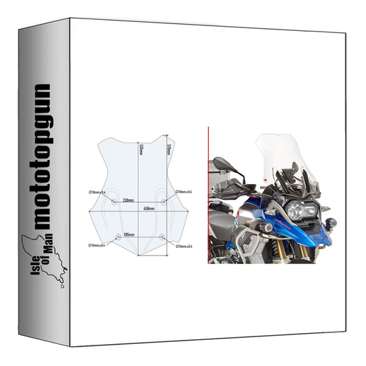GIVI CUPOLINO TRASPARENTE 5124DT + ATACCO COMPATIBILE CON BMW R 1250 GS 19/23