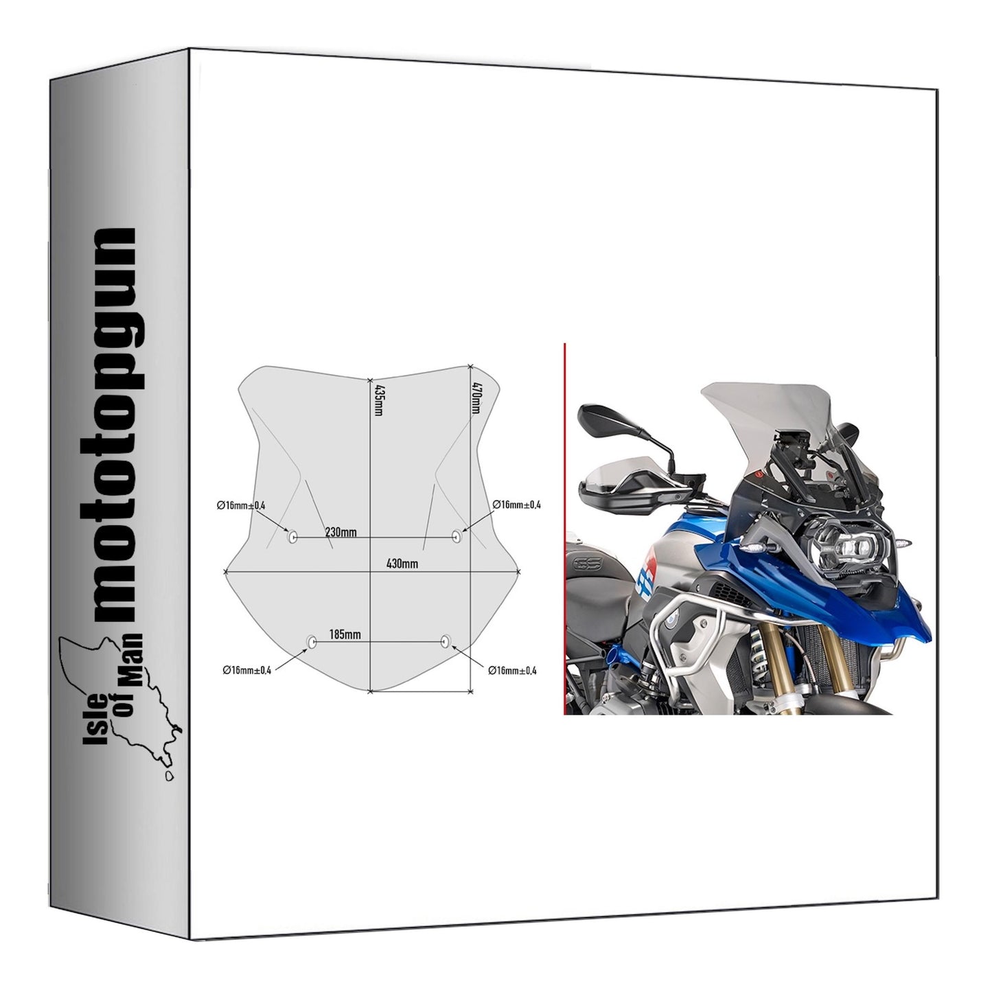 GIVI CUPOLINO FUMÉ 5124D + ATACCO COMPATIBILE CON BMW R 1250 GS 19/23
