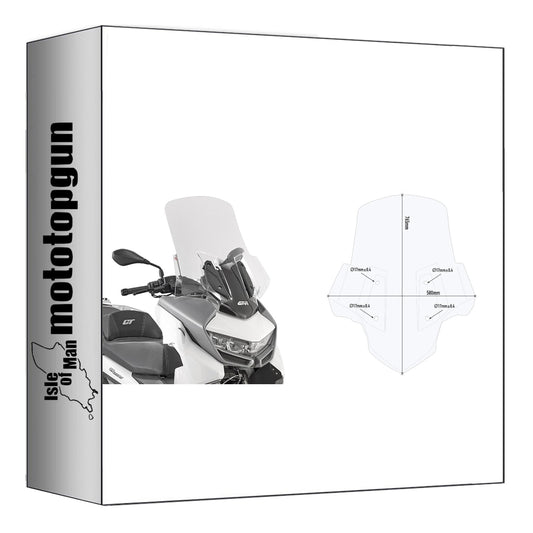 GIVI CUPOLINO TRASPARENTE 5132DT + ATACCO COMPATIBILE CON BMW C 400 GT 19/24
