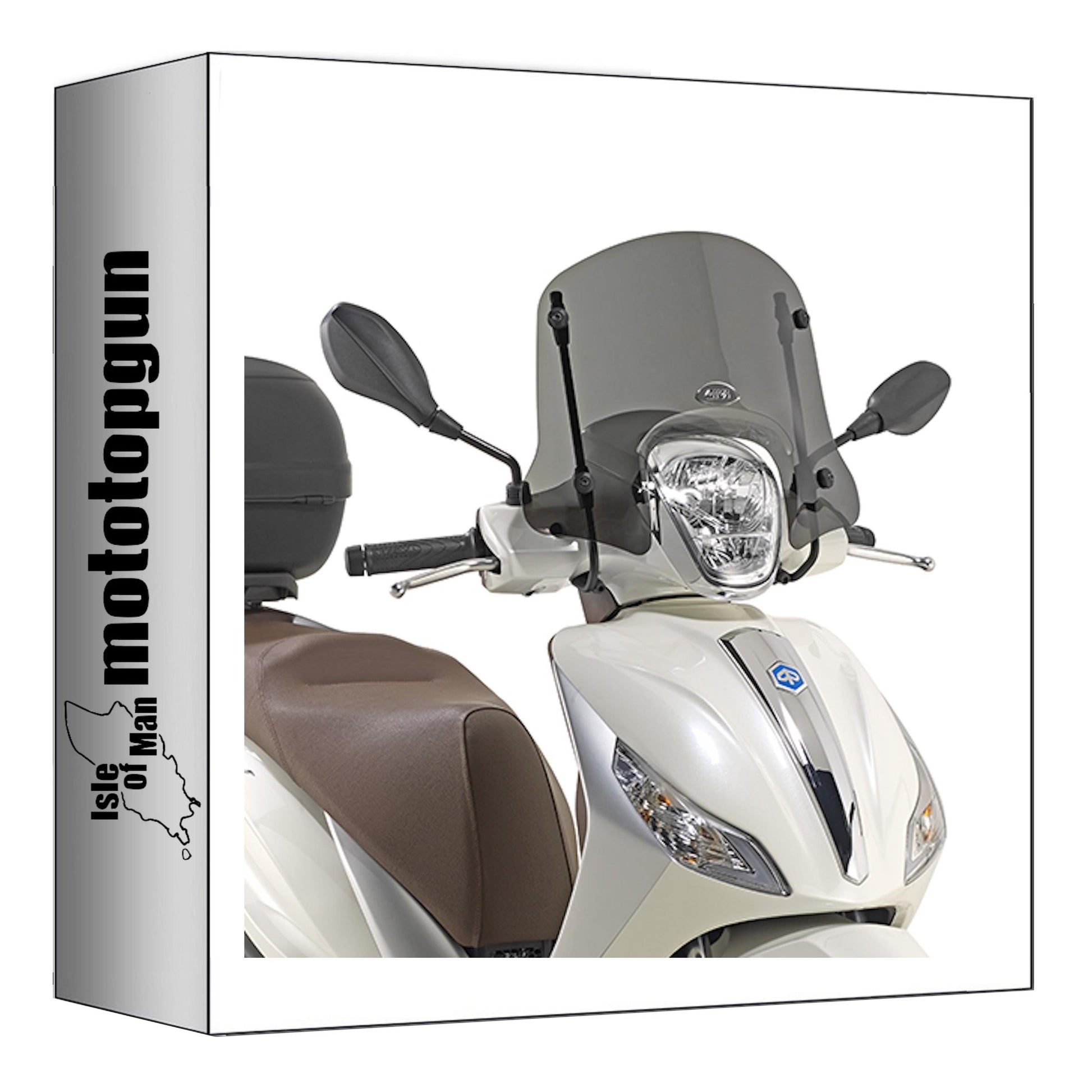 GIVI CUPOLINO FUMÉ 5612S + ATACCO COMPATIBILE CON PIAGGIO MEDLEY 125-150 16/19