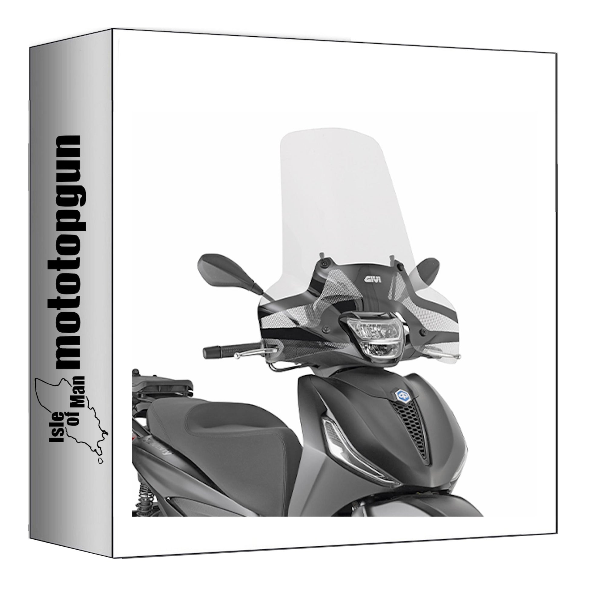 GIVI PARABREZZA TRASPARENTE 5621A + ATACCO COMPATIBILE CON PIAGGIO BEVERLY 300-400 HPE 21/24