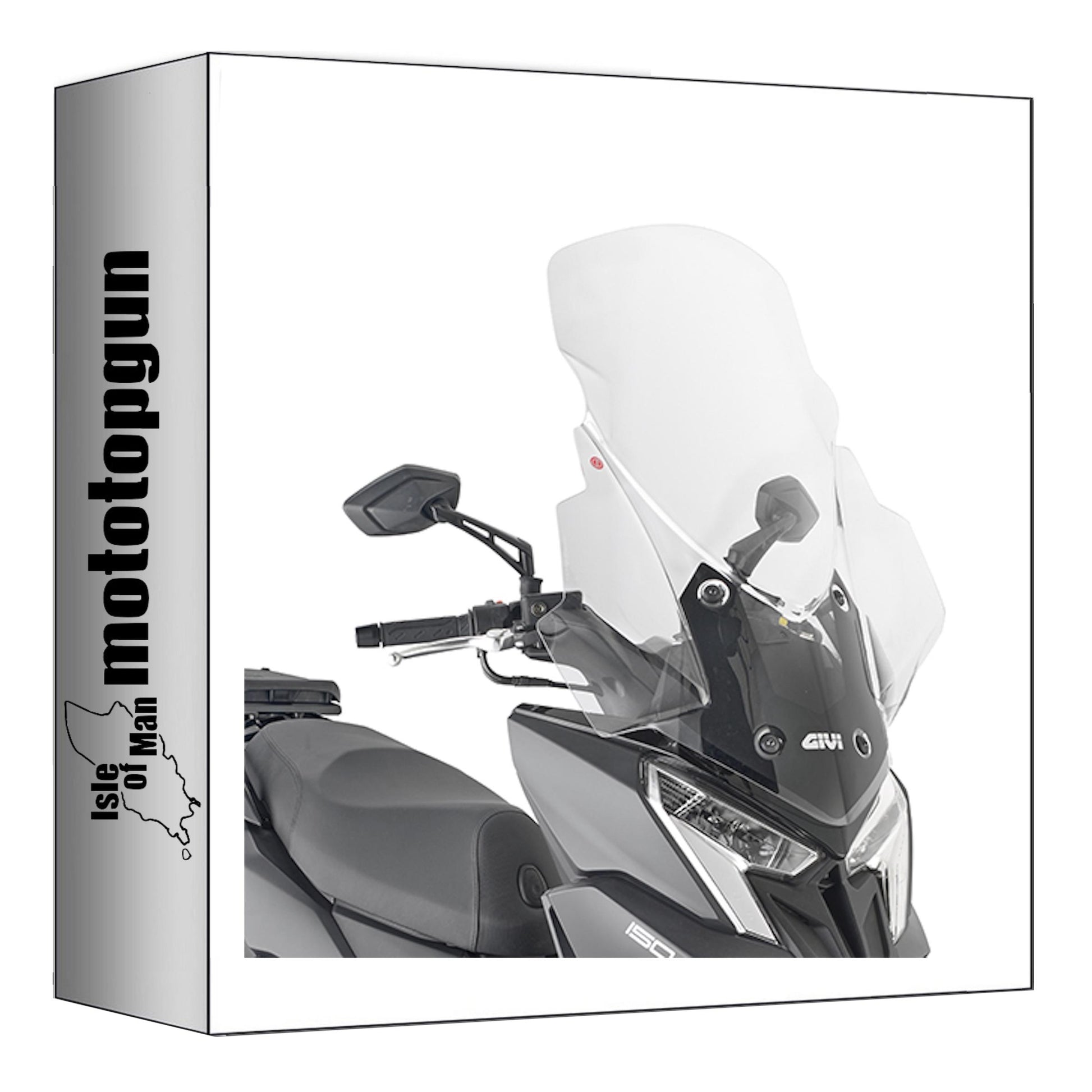 GIVI PARABREZZA TRASPARENTE 6121DT + ATACCO COMPATIBILE CON KYMCO DINK 125-150 FLAT 23/24