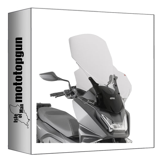 GIVI PARABREZZA TRASPARENTE 6125DT + ATACCO COMPATIBILE CON KYMCO SKYTOWN 125 2024