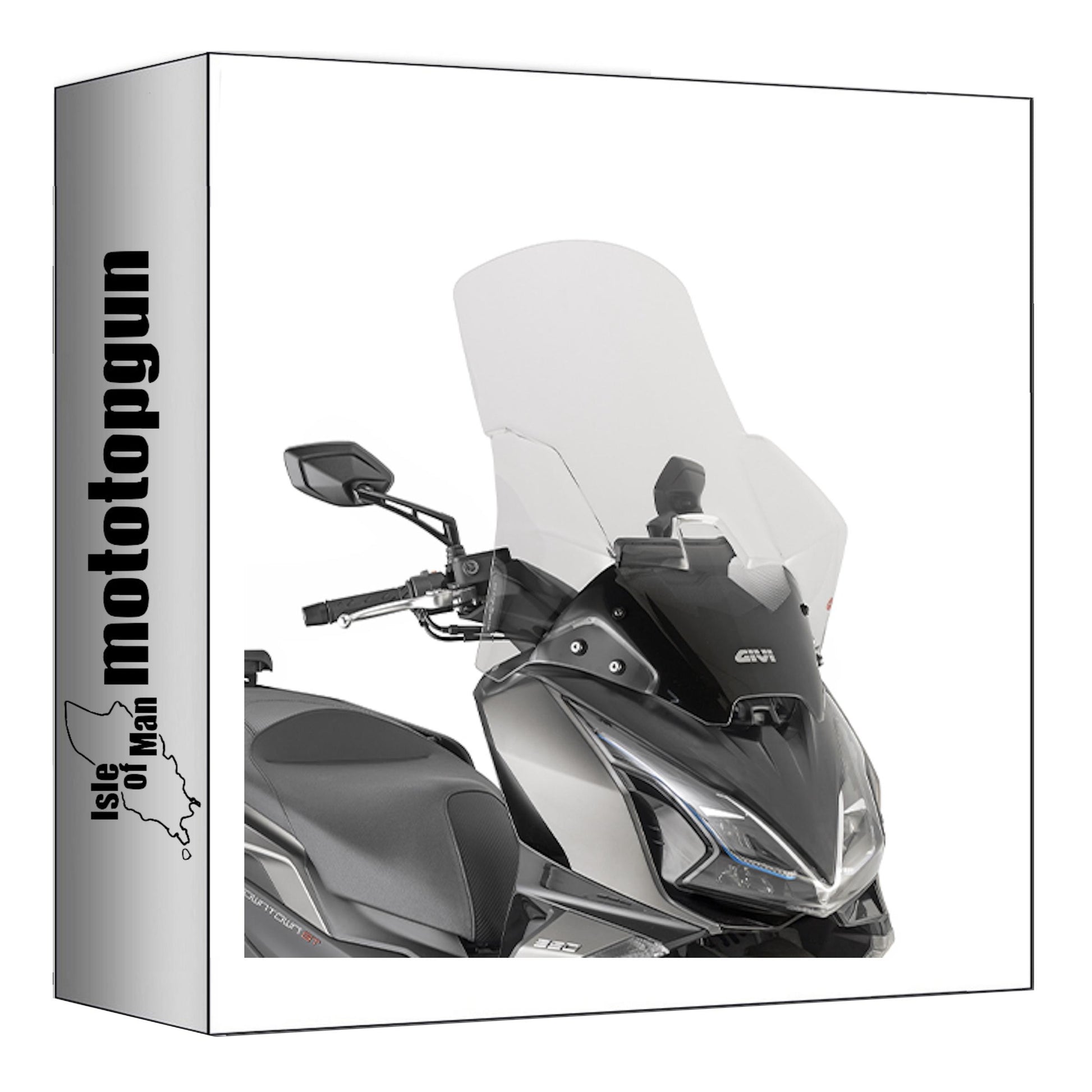 GIVI PARABREZZA TRASPARENTE 6126DT + ATACCO COMPATIBILE CON KYMCO DOWNTOWN 350 GT 2024