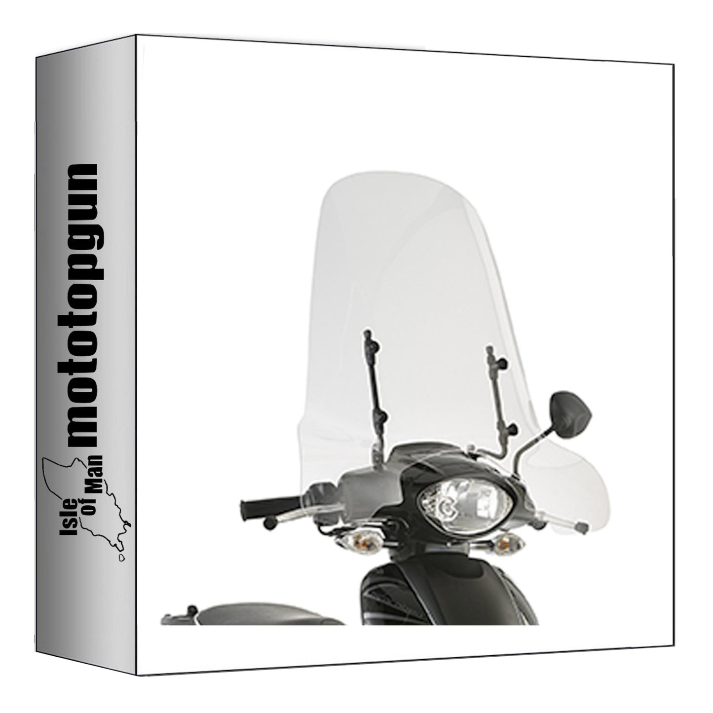 GIVI PARABREZZA TRASPARENTE 6704A + ATACCO COMPATIBILE CON APRILIA SCARABEO 50 14/20