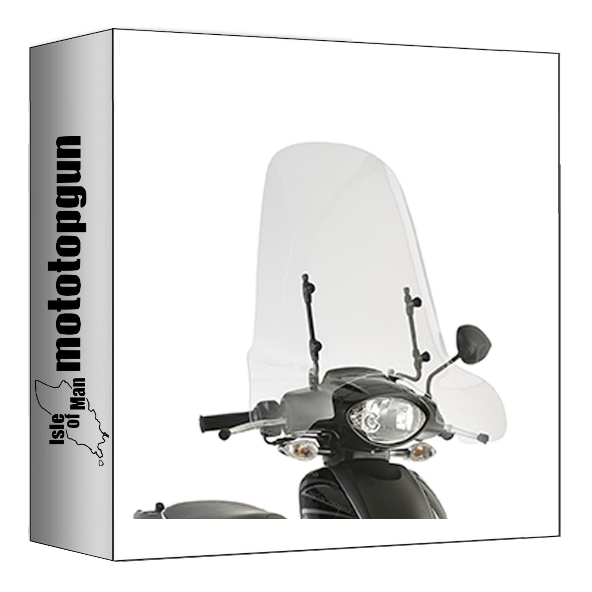 GIVI PARABREZZA TRASPARENTE 6704A + ATACCO COMPATIBILE CON APRILIA SCARABEO 50 14/20