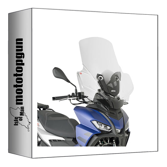 GIVI PARABREZZA TRASPARENTE 6711DT + ATACCO COMPATIBILE CON APRILIA SR GT 125-200 22/24