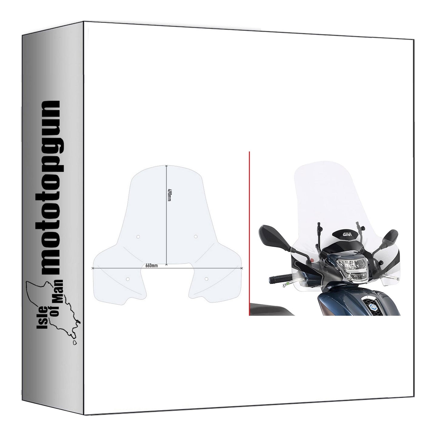 GIVI PARABREZZA TRASPARENTE 7053A + ATACCO COMPATIBILE CON SYM SYMPHONY S 150-151 09/20