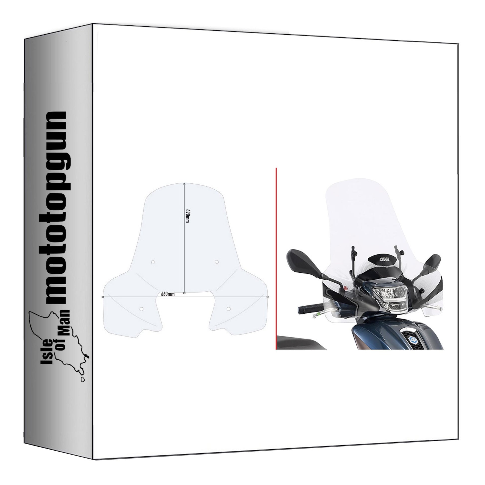 GIVI PARABREZZA TRASPARENTE 7053A + ATACCO COMPATIBILE CON SYM SYMPHONY S 50-125 09/20