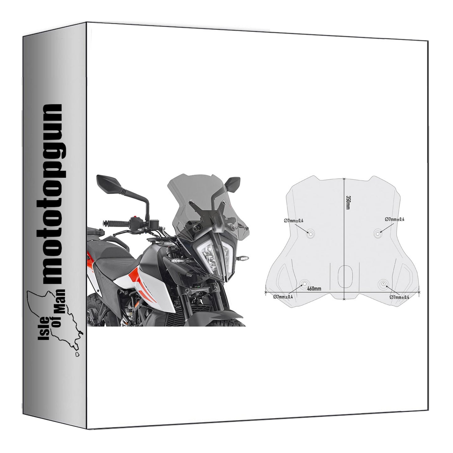GIVI CUPOLINO FUMÉ 7710D + ATACCO COMPATIBILE CON KTM 390 ADVENTURE 20/24