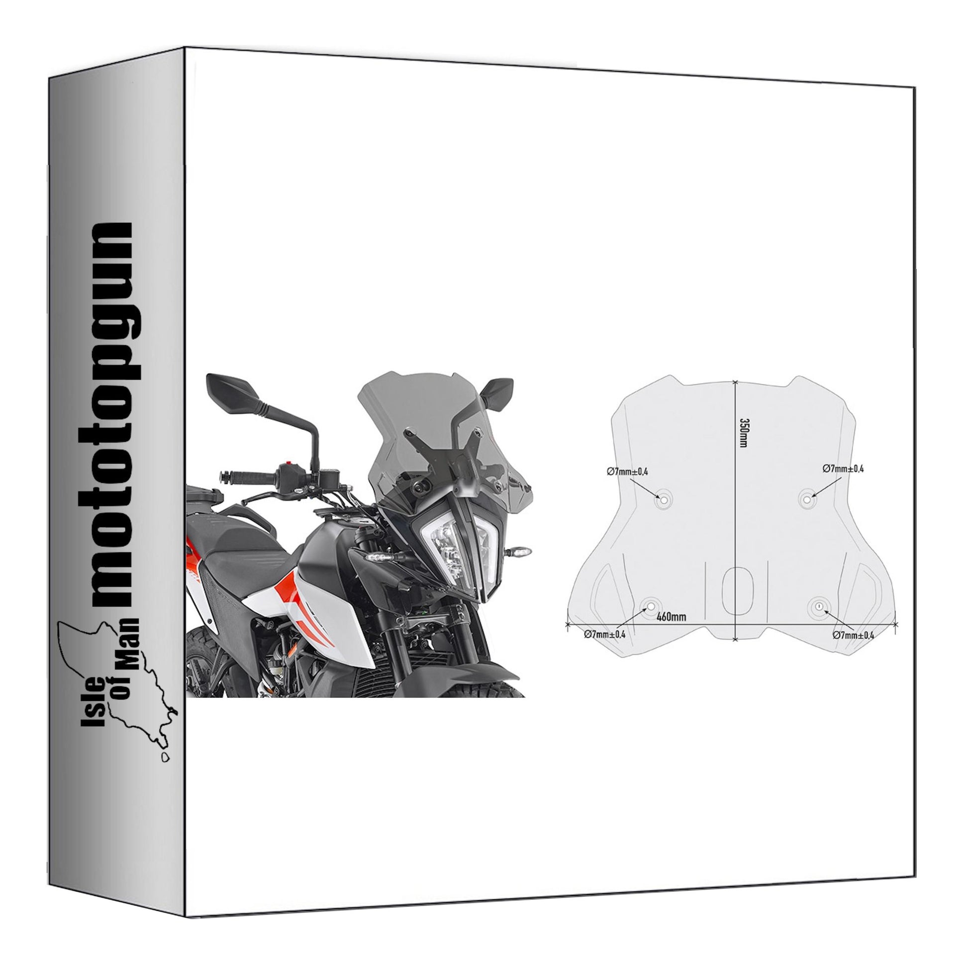 GIVI CUPOLINO FUMÉ 7710D + ATACCO COMPATIBILE CON KTM 390 ADVENTURE 20/24