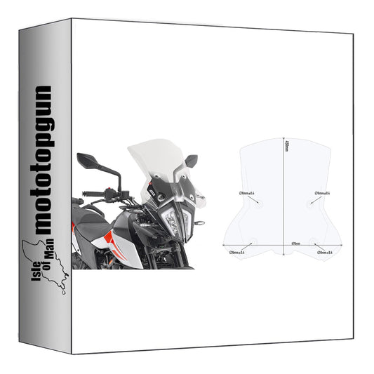 GIVI CUPOLINO TRASPARENTE 7710DT + ATACCO COMPATIBILE CON KTM 390 ADVENTURE 20/24