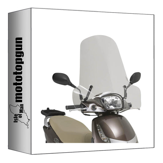 GIVI PARABREZZA TRASPARENTE 8100A + ATACCO COMPATIBILE CON PEUGEOT TWEET 50-125-150 10/22