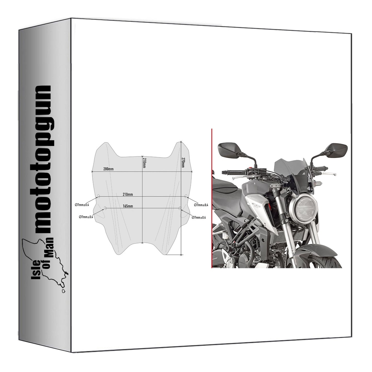 GIVI CUPOLINO FUMÉ A1164 COMPATIBILE CON HONDA CB 300 R 18/24