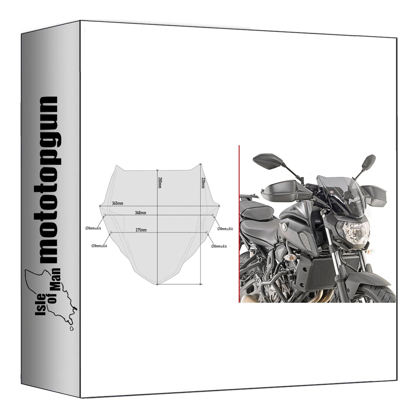 GIVI CUPOLINO FUMÉ A2140 COMPATIBILE CON YAMAHA MT-07 MT07 18/20