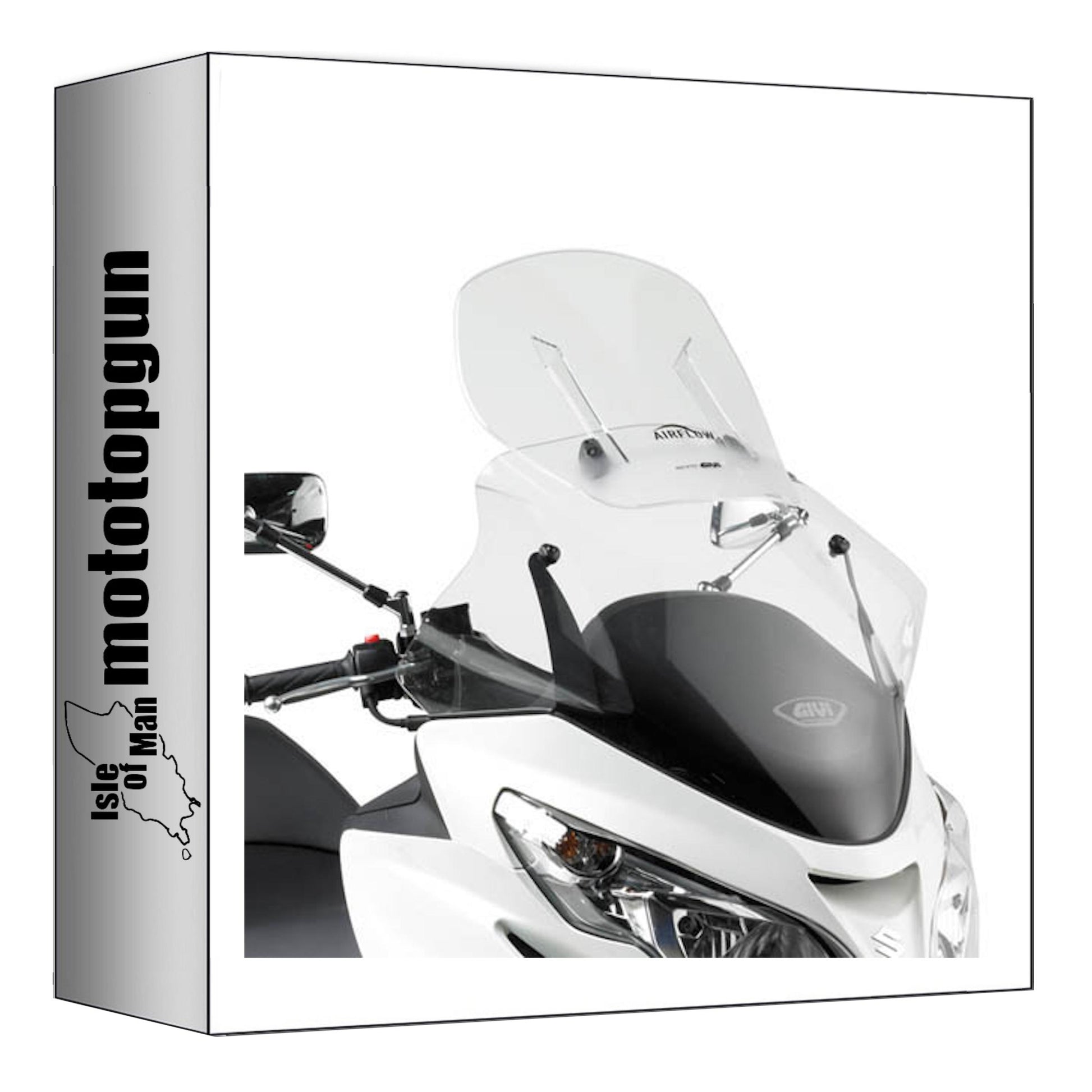 GIVI PARABREZZA SCORREVOLE AIRFLOW TRASPARENTE AF266 COMPATIBILE CON SUZUKI BURGMAN 400 L0-L1-L2-L3-L4-L5-L6 06/16