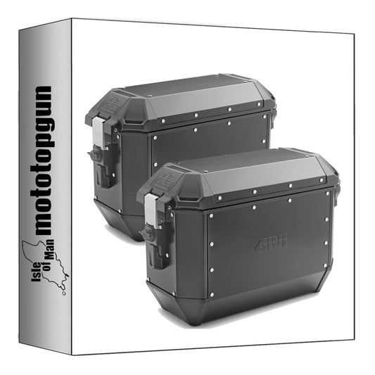 GIVI VALIGIE LATERALI ALA36BPACK2 MONOKEY TREKKER ALASKA ALLUMINIO NERO 72 LT 