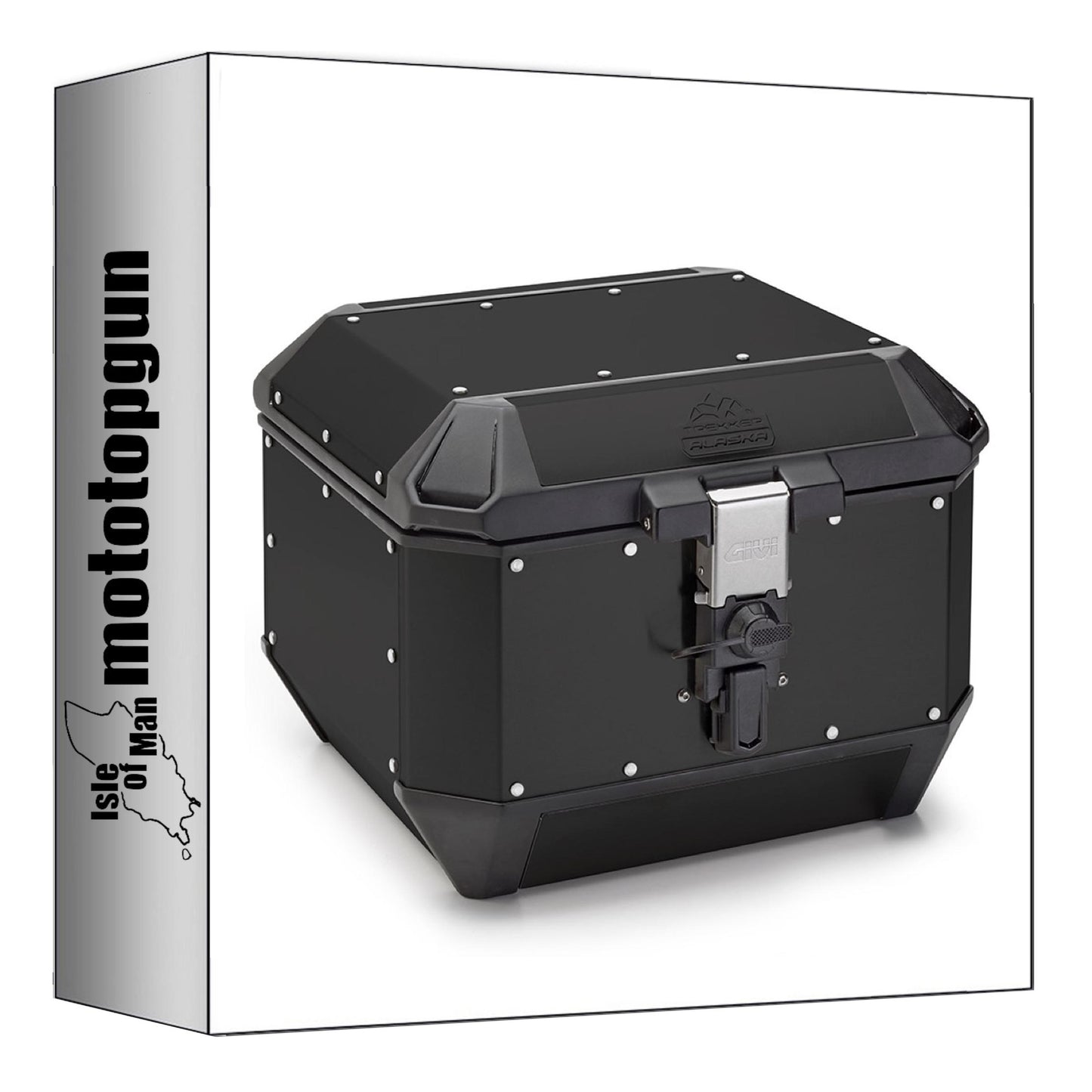 GIVI BAULETTO ALA44B MONOKEY TREKKER ALASKA ALLUMINIO NERO 44 LT + ATACCO COMPATIBILE CON BMW G 650 GS 11/17