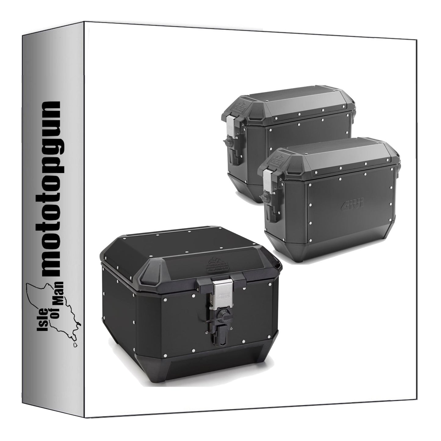 GIVI BAULETTO ALA44B + VALIGIE LATERALI ALA36BPACK2 TREKKER ALASKA ALLUMINIO NERO 116 LT + ATACCO COMPATIBILE CON HONDA X-ADV 750 2025