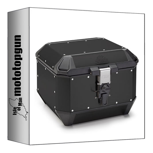 GIVI BAULETTO MONOKEY TREKKER ALASKA ALLUMINIO NERO 44 LT PER PORTAPACCHI ORIGINALE + ATACCO COMPATIBILE CON YAMAHA X-MAX 400 18/21