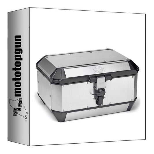 GIVI BAULETTO MONOKEY TREKKER ALASKA ALLUMINIO 56 LT 6KG + ATACCO COMPATIBILE CON KAWASAKI VERSYS 1000 12/14