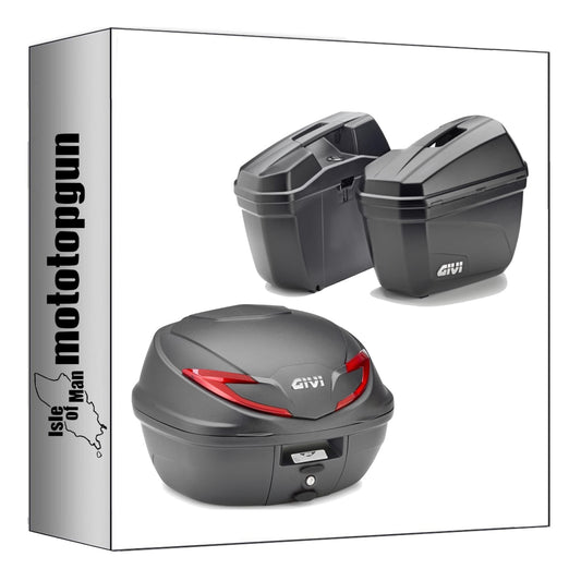 GIVI BAULETTO B360N2 + VALIGIE LATERALI E22N NERO 80 LT + ATACCO COMPATIBILE CON BENELLI TRK 702 23/24