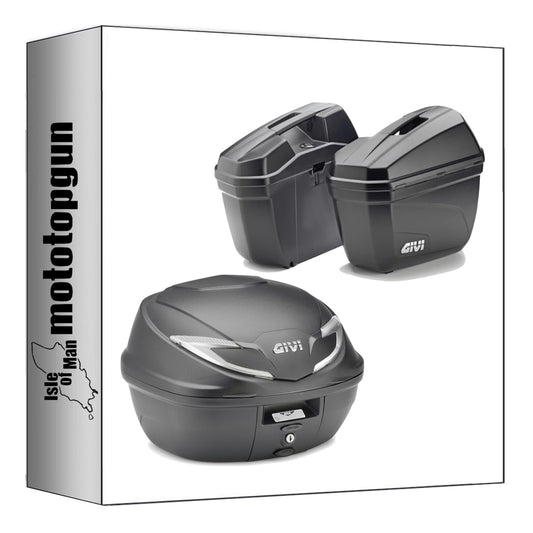 GIVI BAULETTO B360NT2 + VALIGIE LATERALI E22N NERO TECH 80 LT + ATACCO COMPATIBILE CON HONDA NC 700 S 12/13