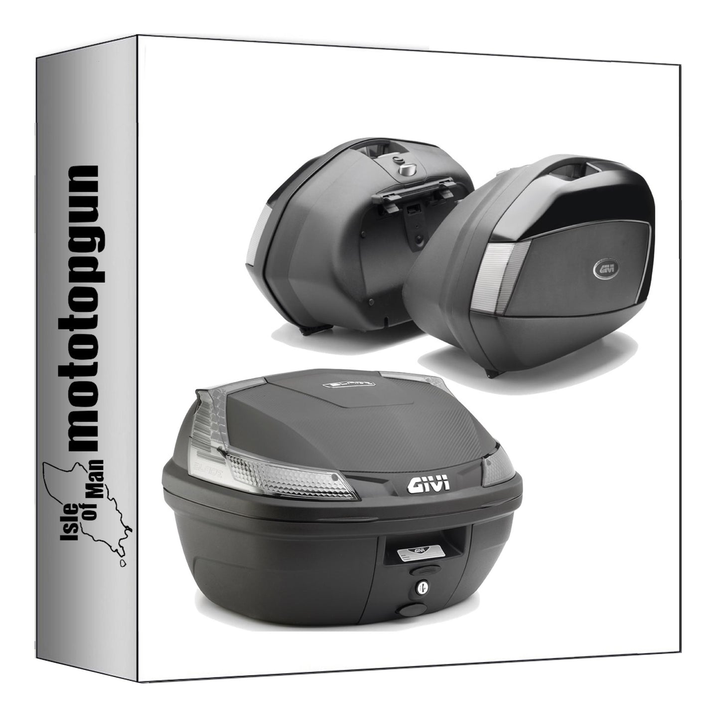 GIVI BAULETTO B37NT + VALIGIE LATERALI V35NT BLADE NERO TECH 107 LT + ATACCO COMPATIBILE CON HONDA CBF 500 04/12