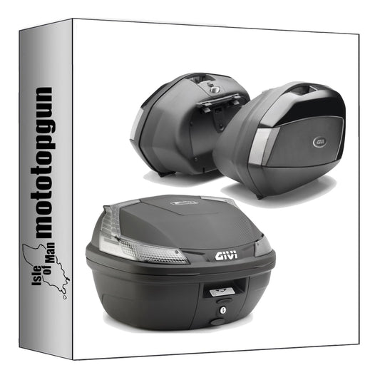 GIVI BAULETTO B37NT + VALIGIE LATERALI V35NT BLADE NERO TECH 107 LT + ATACCO COMPATIBILE CON HONDA CBF 500 04/12