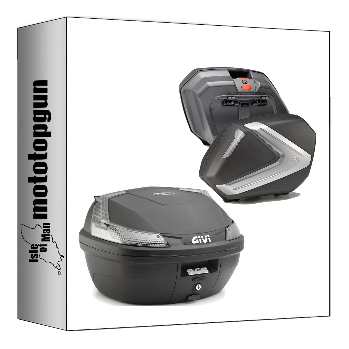 GIVI BAULETTO B37NT + VALIGIE LATERALI V37NT BLADE ARGENTO TECH 111 LT + ATACCO COMPATIBILE CON HONDA NC 750 X 16/20