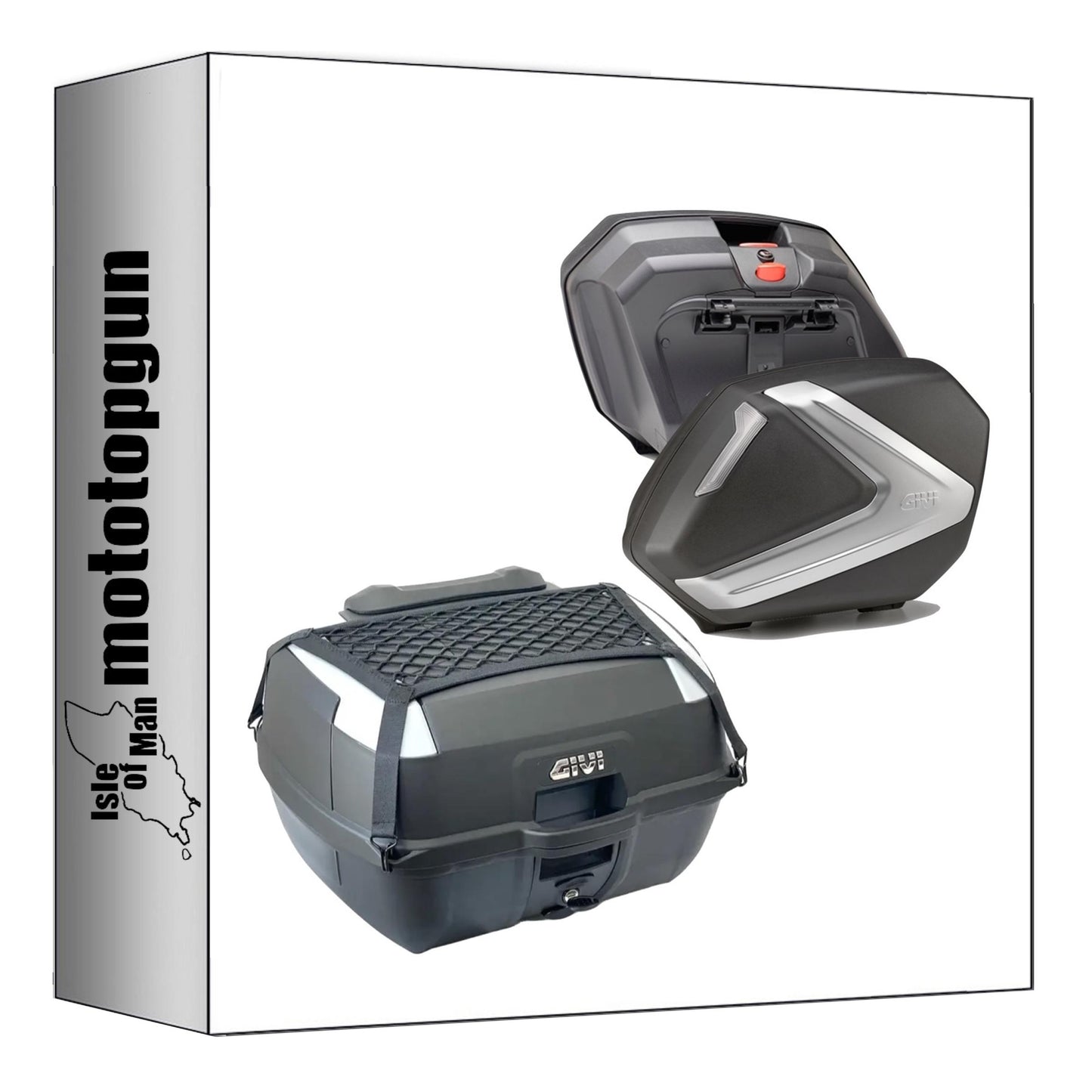 GIVI BAULETTO B45+ + VALIGIE LATERALI V37NT ARGENTO TECH 119 LT + ATACCO COMPATIBILE CON HONDA NC 700 S 12/13
