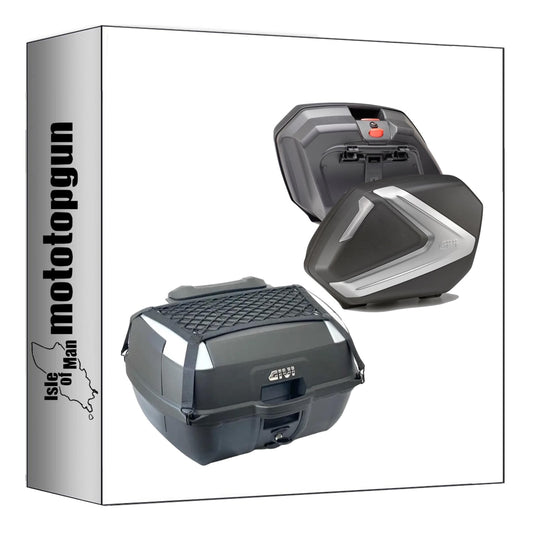 GIVI BAULETTO B45+ + VALIGIE LATERALI V37NT ARGENTO TECH 119 LT + ATACCO COMPATIBILE CON HONDA CB 500 X 13/16