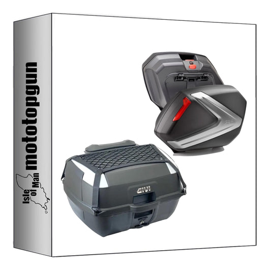 GIVI BAULETTO B45+ + VALIGIE LATERALI V37N ARGENTO 119 LT + ATACCO PER HONDA CBF 500 04/12