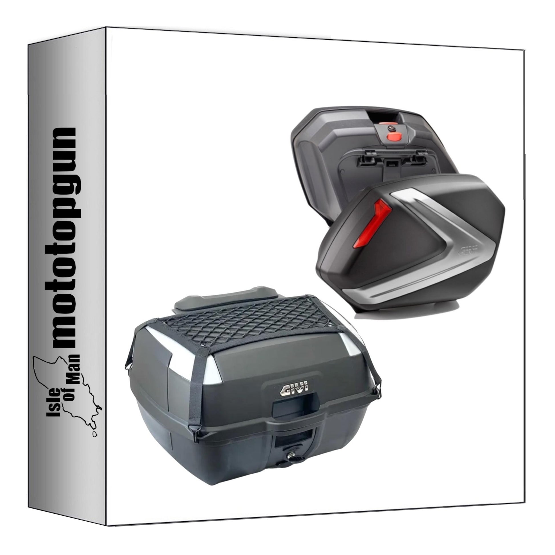 GIVI BAULETTO B45+ + VALIGIE LATERALI V37N ARGENTO 119 LT + ATACCO PER HONDA CB 500 X 19/23