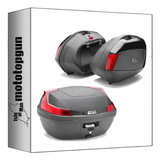 GIVI BAULETTO B47NML + VALIGIE LATERALI V35N BLADE NERO 117 LT + ATACCO COMPATIBILE CON TRIUMPH TIGER SPORT 660 22/24