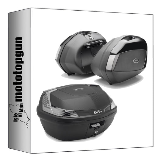 GIVI BAULETTO B47NTML + VALIGIE LATERALI V35NT BLADE NERO TECH 117 LT + ATACCO COMPATIBILE CON YAMAHA TRACER 900 / GT 18/20